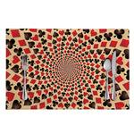 Swirl Playing Card Suits Print Placemat