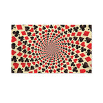 Swirl Playing Card Suits Print Polyester Flag