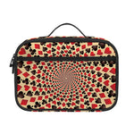 Swirl Playing Card Suits Print Portable Lunch Bag