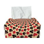 Swirl Playing Card Suits Print Rectangle Tissue Box Cover