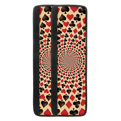 Swirl Playing Card Suits Print Refrigerator Handle Covers
