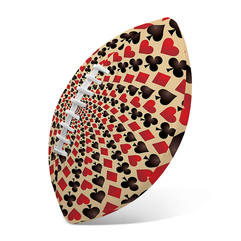 Swirl Playing Card Suits Print Rugby Ball