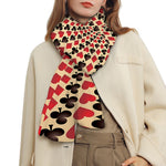 Swirl Playing Card Suits Print Scarf