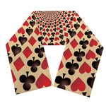 Swirl Playing Card Suits Print Scarf