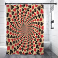 Swirl Playing Card Suits Print Shower Curtain