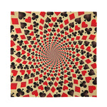 Swirl Playing Card Suits Print Silk Bandana