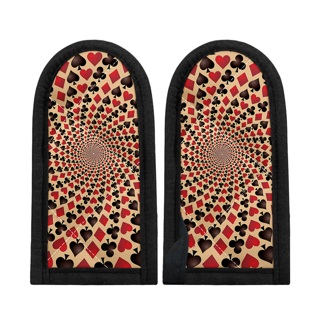 Swirl Playing Card Suits Print Skillet Handle Cover