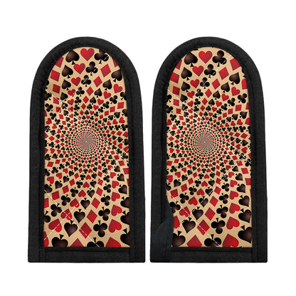 Swirl Playing Card Suits Print Skillet Handle Cover