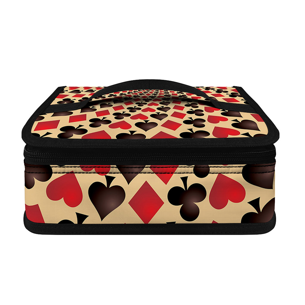 Swirl Playing Card Suits Print Small Lunch Bag