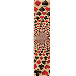 Swirl Playing Card Suits Print Table Runner
