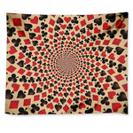Swirl Playing Card Suits Print Tapestry