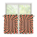 Swirl Playing Card Suits Print Tier Curtains
