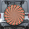 Swirl Playing Card Suits Print Tire Cover