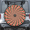 Swirl Playing Card Suits Print Tire Cover With Camera Hole