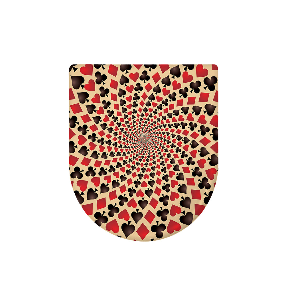 Swirl Playing Card Suits Print Toilet Lid Cover
