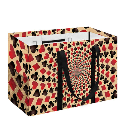 Swirl Playing Card Suits Print Utility Tote Bag