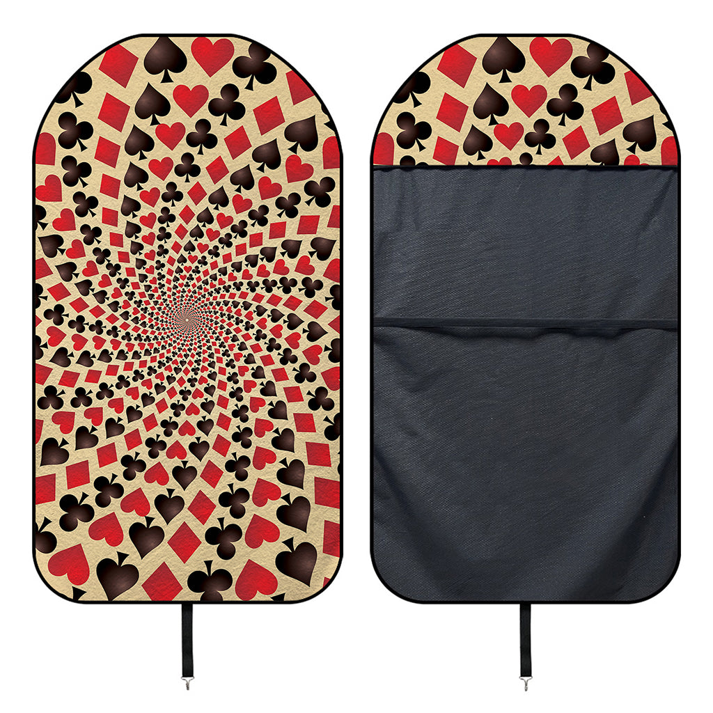 Swirl Playing Card Suits Print Waterproof Car Seat Cover