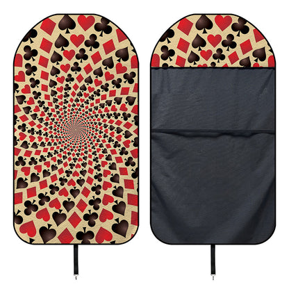 Swirl Playing Card Suits Print Waterproof Car Seat Cover