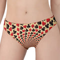 Swirl Playing Card Suits Print Women's Panties