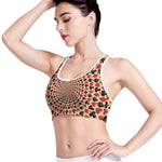 Swirl Playing Card Suits Print Women's Sports Bra