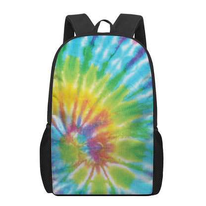 Swirl Tie Dye Print 17 Inch Backpack