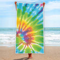 Swirl Tie Dye Print Beach Towel