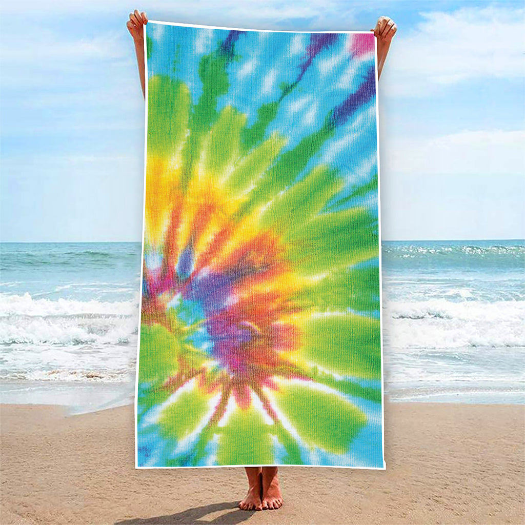 Swirl Tie Dye Print Beach Towel