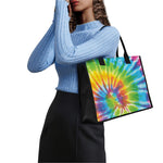 Swirl Tie Dye Print Canvas Tote Bag