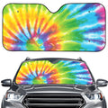Swirl Tie Dye Print Car Windshield Sun Shade