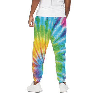 Swirl Tie Dye Print Cotton Pants
