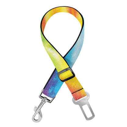 Swirl Tie Dye Print Dog Seat Belt
