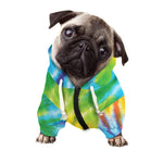 Swirl Tie Dye Print Dog Zip Up Hoodie