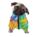 Swirl Tie Dye Print Dog Zip Up Jacket
