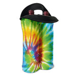 Swirl Tie Dye Print Double Neoprene Wine Tote