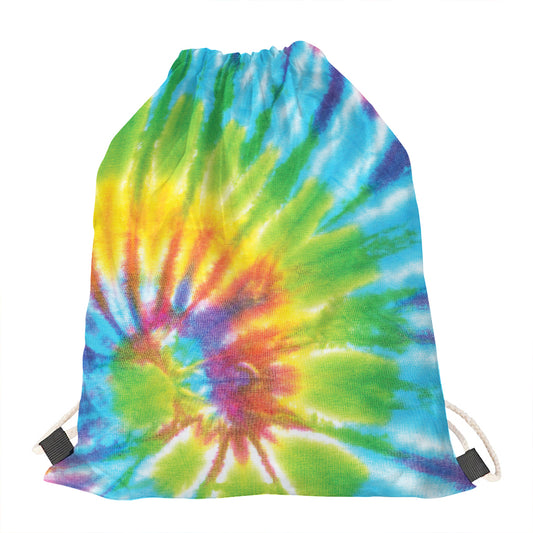 Swirl Tie Dye Print Drawstring Bag