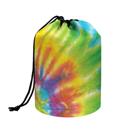 Swirl Tie Dye Print Drawstring Makeup Bag