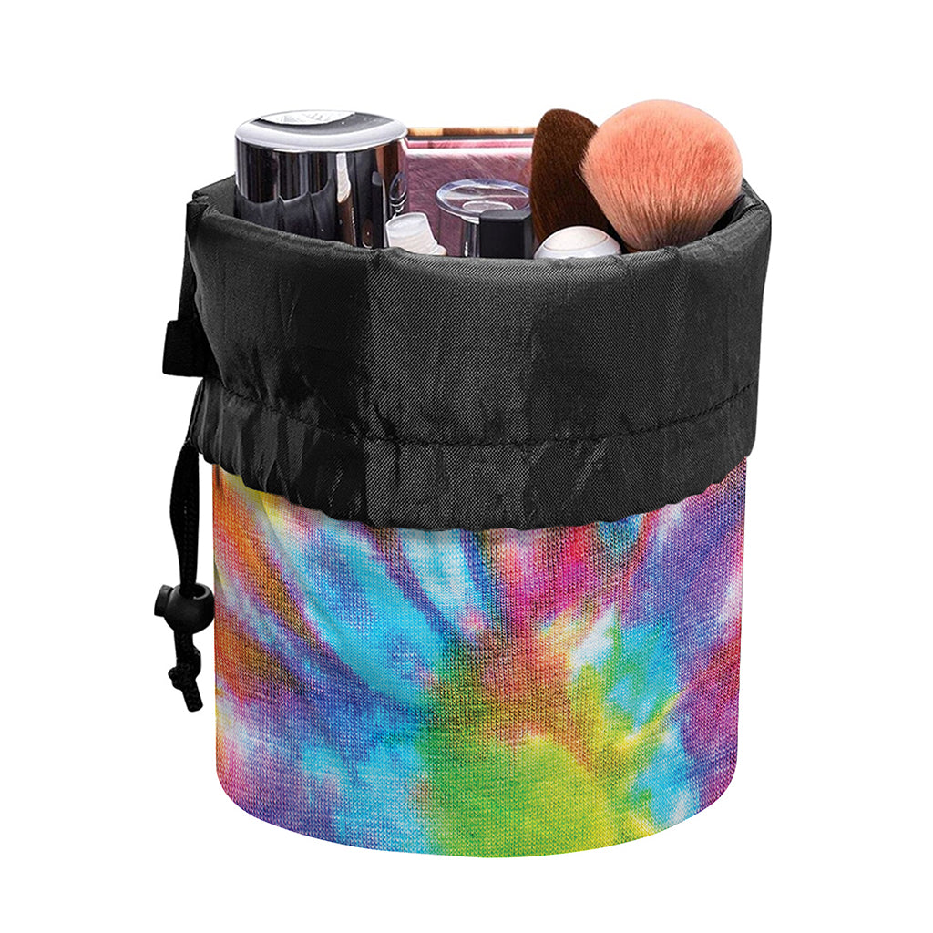 Swirl Tie Dye Print Drawstring Makeup Bag