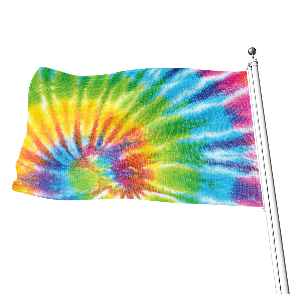 Swirl Tie Dye Print Flag