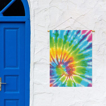 Swirl Tie Dye Print Garden Flag
