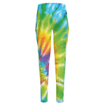 Swirl Tie Dye Print High-Waisted Pocket Leggings