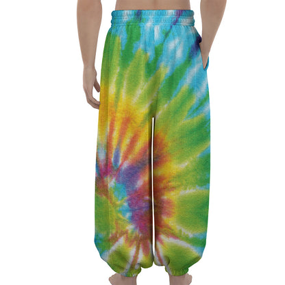Swirl Tie Dye Print Lantern Pants