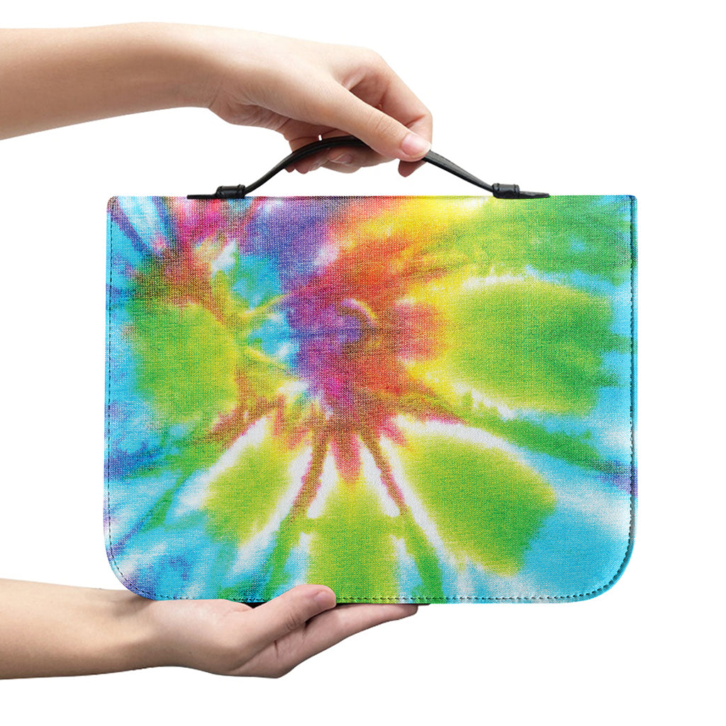 Swirl Tie Dye Print Leather Bible Cover