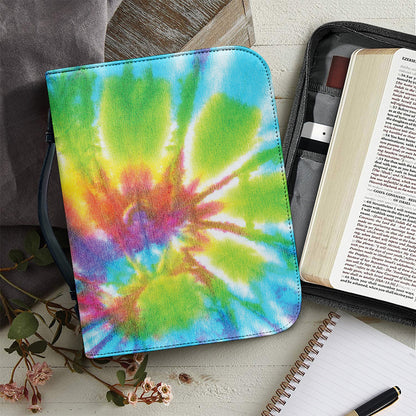 Swirl Tie Dye Print Leather Bible Cover