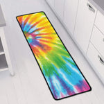 Swirl Tie Dye Print Long Kitchen Mat