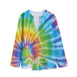 Swirl Tie Dye Print Long Sleeve Short Coat