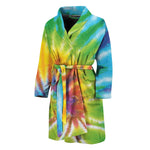 Swirl Tie Dye Print Men's Bathrobe