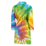 Swirl Tie Dye Print Men's Bathrobe