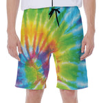 Swirl Tie Dye Print Men's Beach Shorts