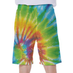 Swirl Tie Dye Print Men's Beach Shorts