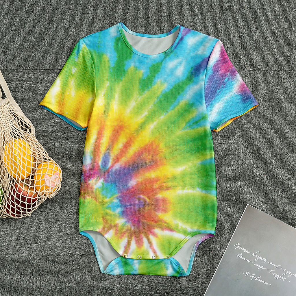 Swirl Tie Dye Print Men's Bodysuit